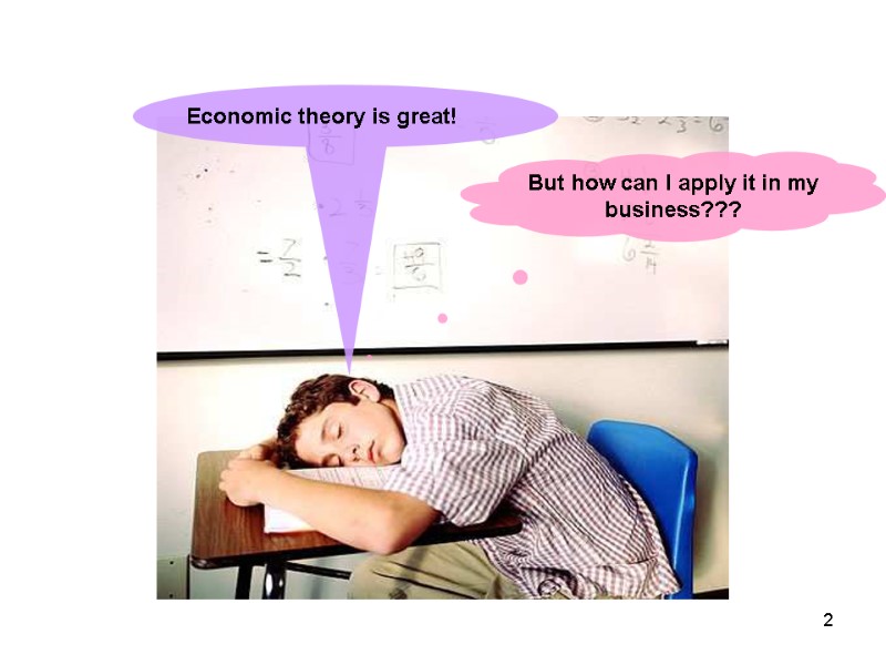 Economic theory is great! But how can I apply it in my business??? 2